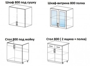 Кухонный гарнитур Лиза-1 (1600) МиФ в Первоуральске - pervouralsk.mebel-e96.ru