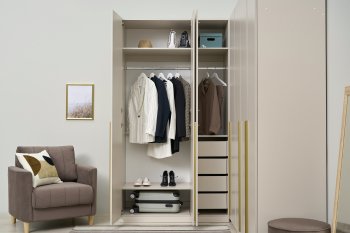 Гардеробная/шкаф 2200*1706 мм Ларго №3 Кашемир (Миф) в Первоуральске - pervouralsk.mebel-e96.ru