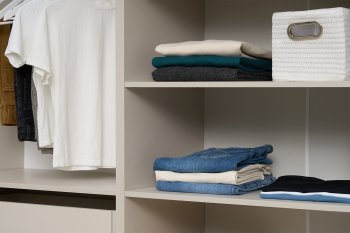 Гардеробная/шкаф 4000 мм Ларго №1 открытая Кашемир (Миф) в Первоуральске - pervouralsk.mebel-e96.ru