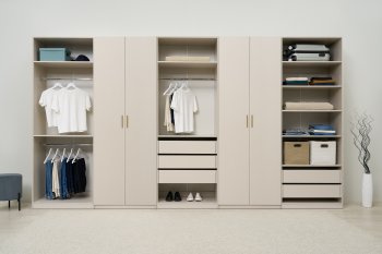 Гардеробная/шкаф 4000 мм Ларго №4 Кашемир (Миф) в Первоуральске - pervouralsk.mebel-e96.ru