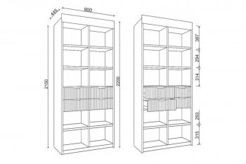 Стеллаж Лавис с ящиками СД 900.1/2 белый софт (ДСВ) в Первоуральске - pervouralsk.mebel-e96.ru