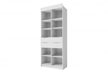 Стеллаж Лавис с ящиками СД 900.1/2 белый софт (ДСВ) в Первоуральске - pervouralsk.mebel-e96.ru