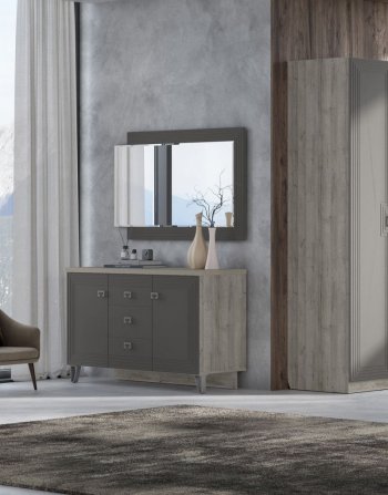 Спальный гарнитур Лежер модульный, холст вулканический (СанТан) в Первоуральске - pervouralsk.mebel-e96.ru