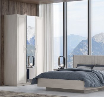 Шкаф распашной 1400 мм Лежер ШК-3103 холст белый (СанТан) в Первоуральске - pervouralsk.mebel-e96.ru