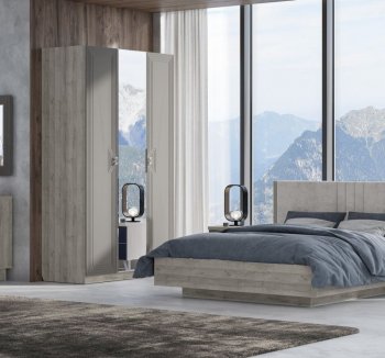 Кровать 1600 мм Лежер КР-311-16-16 дуб серый/велюр Missoni 18 (Сантан) в Первоуральске - pervouralsk.mebel-e96.ru