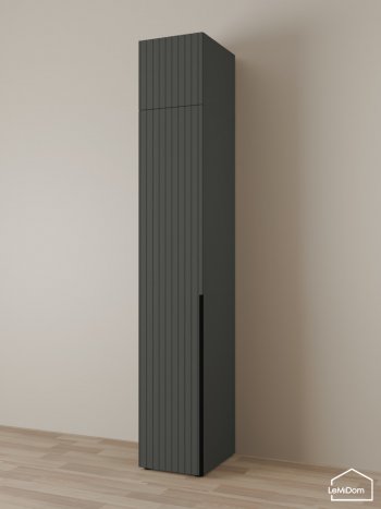 Шкаф с антресолью 400 мм Linnea MHR-1A-1 2450х400х510 (Графит-М 11.1.25) в Первоуральске - pervouralsk.mebel-e96.ru