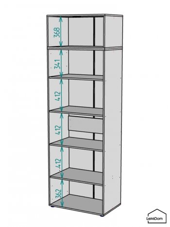 Шкаф с антресолью 800 мм Linnea MHR-2A-2 2450х800х510 (Графит-М 11.1.25) в Первоуральске - pervouralsk.mebel-e96.ru