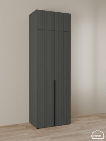 Шкаф с антресолью 800 мм Linnea MHR-2A-2 2450х800х510 (Графит-М 11.1.25) в Первоуральске - pervouralsk.mebel-e96.ru