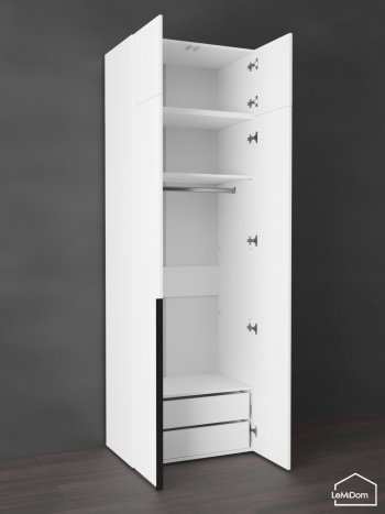 Шкаф с антресолью 800 мм Linnea MHR-2A-3 2450х800х510 (Белый-М 11.1.1) в Первоуральске - pervouralsk.mebel-e96.ru