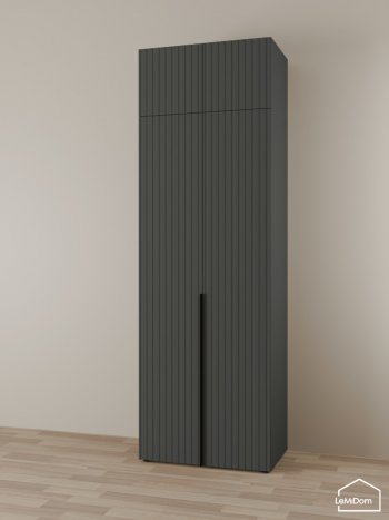Шкаф с антресолью 800 мм Linnea MHR-2A-3 2450х800х510 (Графит-М 11.1.25) в Первоуральске - pervouralsk.mebel-e96.ru