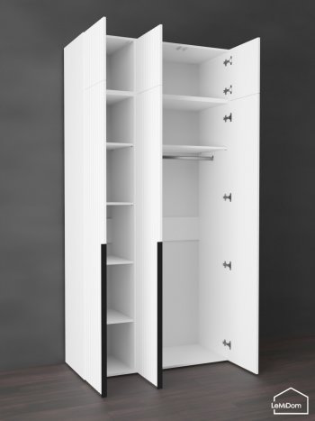 Шкаф с антресолью 1200 мм Linnea MHR-3A-1 2450х1200х510 (Белый-М 11.1.2) в Первоуральске - pervouralsk.mebel-e96.ru