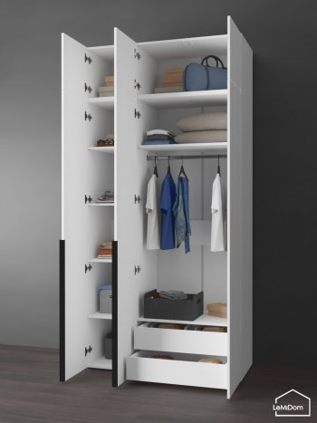 Шкаф с антресолью 1200 мм Linnea MHR-3A-2 2450х1200х510 (Белый-М 11.1.2) в Первоуральске - pervouralsk.mebel-e96.ru
