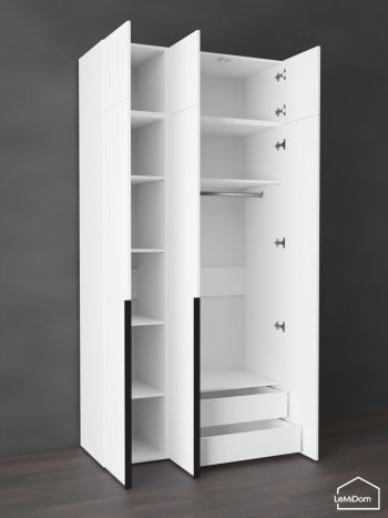 Шкаф с антресолью 1200 мм Linnea MHR-3A-2 2450х1200х510 (Белый-М 11.1.2) в Первоуральске - pervouralsk.mebel-e96.ru
