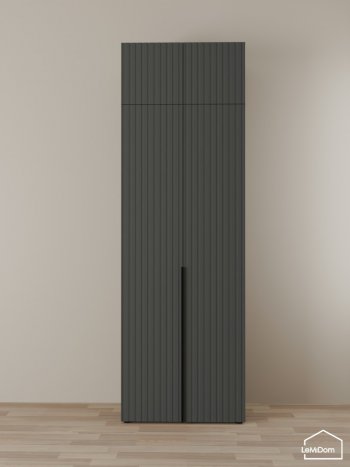 Шкаф с антресолью 800 мм Linnea MHR-2A-1 2450х800х510 (Графит-М 11.1.25) в Первоуральске - pervouralsk.mebel-e96.ru