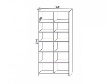 Шкаф распашной 1000 мм М6-2.4 Б+Б 100 (М6) в Первоуральске - pervouralsk.mebel-e96.ru