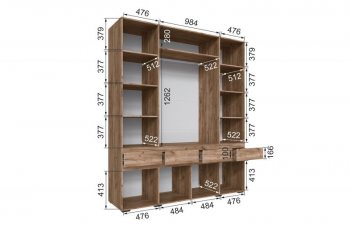 Шкаф 2000 мм Мерида крафт табачный/белый (Микон) в Первоуральске - pervouralsk.mebel-e96.ru