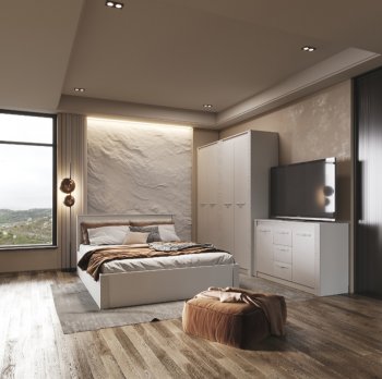 Спальный гарнитур Монако Кашемир (модульный) (БТС) в Первоуральске - pervouralsk.mebel-e96.ru