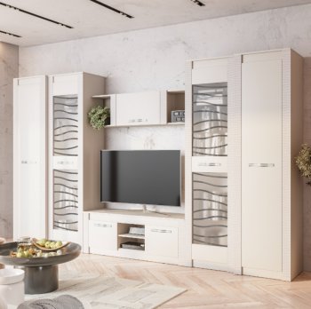 Стенка Монако Кашемир комп.4 (модульная) (БТС) в Первоуральске - pervouralsk.mebel-e96.ru