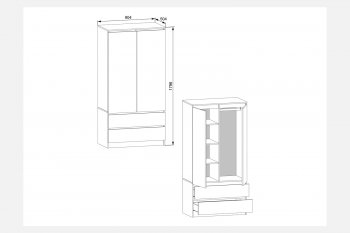 Шкаф 900 мм с антресолью Мори (ДСВ) в Первоуральске - pervouralsk.mebel-e96.ru