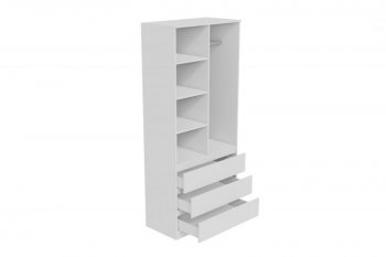 Шкаф 900 мм Мори 900.2 белый высота 2100 мм (ДСВ) в Первоуральске - pervouralsk.mebel-e96.ru