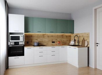 Угловой кухонный гарнитур Муссон 3200*1400 мм (Санвут) в Первоуральске - pervouralsk.mebel-e96.ru