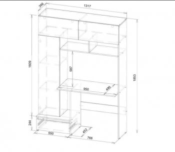 Стол компьютерный Некст-1 (СВ) в Первоуральске - pervouralsk.mebel-e96.ru