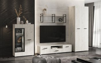 Стенка Нэнси new крафт белый (Миф) в Первоуральске - pervouralsk.mebel-e96.ru