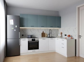 Кухонный гарнитур угловой Ниагара МДФ/ЛДСП 2600*1600 мм (Санвут) в Первоуральске - pervouralsk.mebel-e96.ru