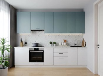 Кухонный гарнитур высокий Ниагара 3000 мм ЛДСП/МДФ (Санвут) в Первоуральске - pervouralsk.mebel-e96.ru