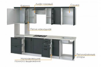 Кухонный гарнитур 3000 мм Николь-1 (Росток) в Первоуральске - pervouralsk.mebel-e96.ru