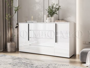 Комод 2 двери 4 ящика (1600) Норд, белый (Миф) в Первоуральске - pervouralsk.mebel-e96.ru