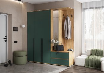 Прихожая Норд+Шкаф 1200, крафт/изумруд (Миф) в Первоуральске - pervouralsk.mebel-e96.ru