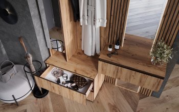 Прихожая+Тумба с зеркалом Норд (Миф) в Первоуральске - pervouralsk.mebel-e96.ru