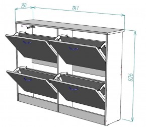 Обувница W11 (Графит) в Первоуральске - pervouralsk.mebel-e96.ru