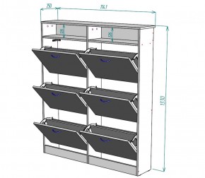 Обувница W17 (ЯАС) в Первоуральске - pervouralsk.mebel-e96.ru