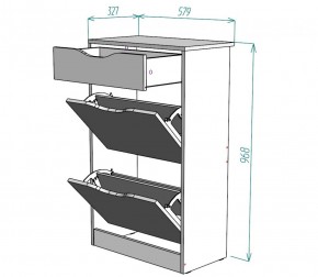 Обувница W22 (ДМ) в Первоуральске - pervouralsk.mebel-e96.ru