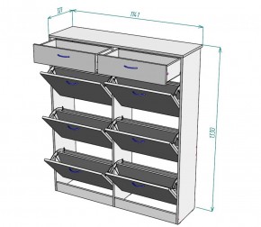 Обувница W27 (Графит) в Первоуральске - pervouralsk.mebel-e96.ru