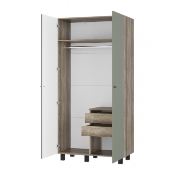 Стенка Олива комп.3 эвкалипт софт (БТС) в Первоуральске - pervouralsk.mebel-e96.ru