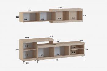 Стенка Оскар ТВ7 сонома (Генезис) в Первоуральске - pervouralsk.mebel-e96.ru