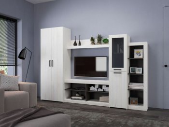 Стенка OSKAR4 сосна белая (Генезис) в Первоуральске - pervouralsk.mebel-e96.ru