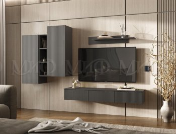 Стенка Оскар комп.2 графит (Миф) в Первоуральске - pervouralsk.mebel-e96.ru