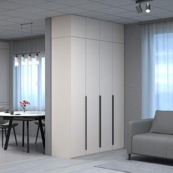 Шкаф 1600 мм Пальма с антресолью, Сатин (ДСВ) в Первоуральске - pervouralsk.mebel-e96.ru