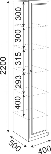 Пенал Беатрис 400 (модуль 4) (Риннер) в Первоуральске - pervouralsk.mebel-e96.ru