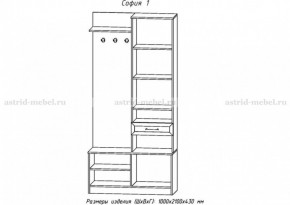 Прихожая София 1 (АстридМ) в Первоуральске - pervouralsk.mebel-e96.ru