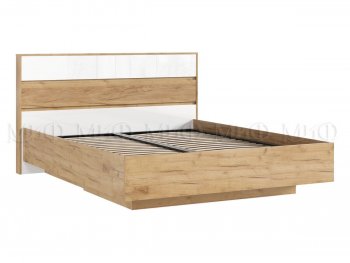 Кровать парящая Роджина с подсветкой, крафт/белый (Миф) в Первоуральске - pervouralsk.mebel-e96.ru