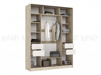 Шкаф-купе 1800 мм Роджина крафт серый/кашемир (Миф) в Первоуральске - pervouralsk.mebel-e96.ru