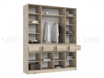 Спальный гарнитур Роджина крафт серый/кашемир, модульный (Миф) в Первоуральске - pervouralsk.mebel-e96.ru