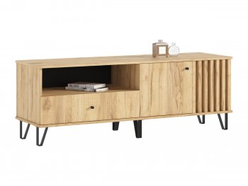 Тумба ТВ (1500) Роджина дуб крафт/дуб крафт (Миф) в Первоуральске - pervouralsk.mebel-e96.ru