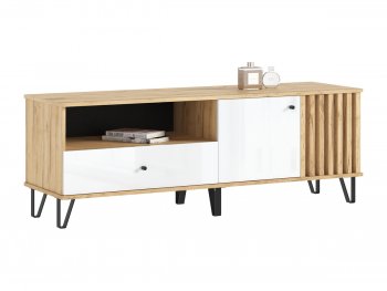 Тумба ТВ (1500) Роджина крафт/белый (Миф) в Первоуральске - pervouralsk.mebel-e96.ru