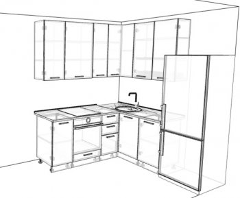 Кухонный гарнитур угловой 2000*1400 мм (Санвут) в Первоуральске - pervouralsk.mebel-e96.ru